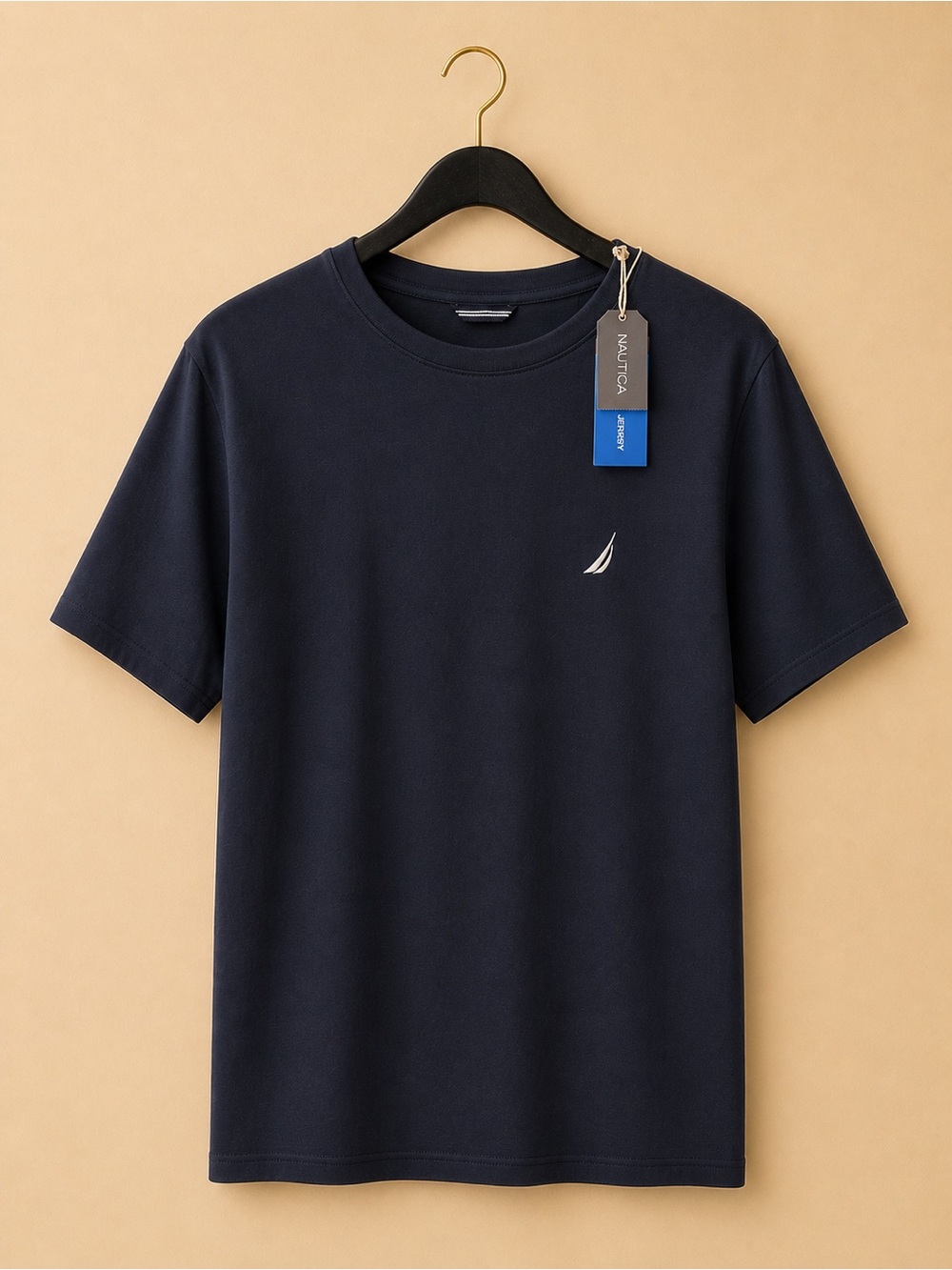 Nautica Short Sleeve Crewneck T-Shirt - Navy with White Logo